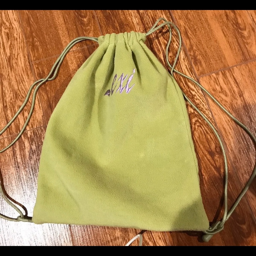 Lexi Drawstring Backpack Green Tote Bag - Picture 7 of 11